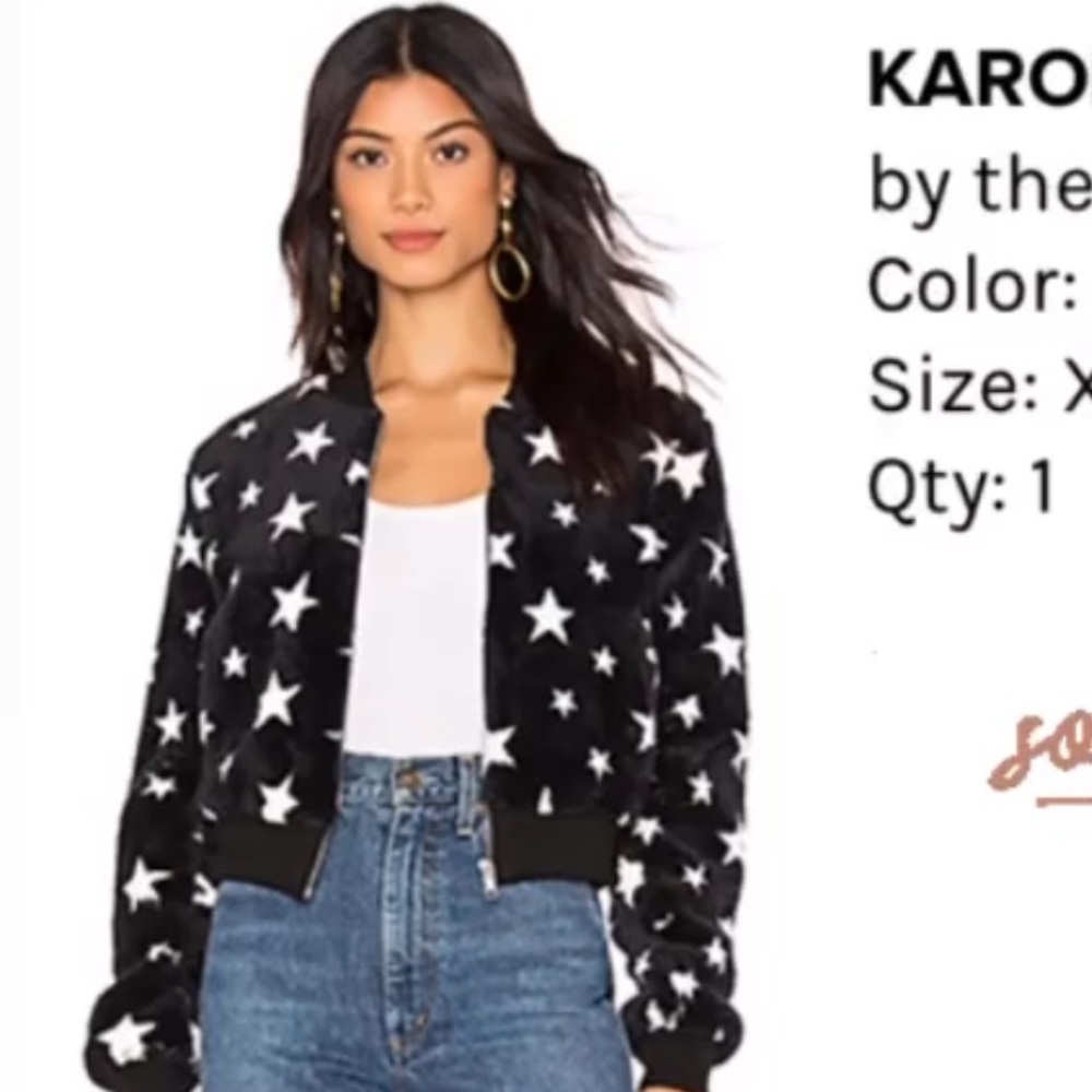 Revolve Karolina Star Fuzzy Jacket
